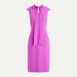 J. Crew Ruffle-Front Sheath Dress in 365 Crepe, Size 4